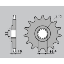 Pbr передня зірка 435 16 suzuki dr 350 '90-'99 (+1) drz 400 '00-'20 (+1) (jtf432.16)* (ланцюг 520)