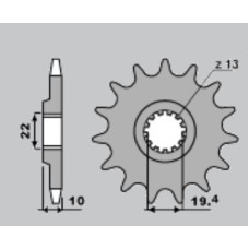 Pbr передня зірка 435 16 suzuki dr 350 '90-'99 (+1) drz 400 '00-'20 (+1) (jtf432.16)* (ланцюг 520)