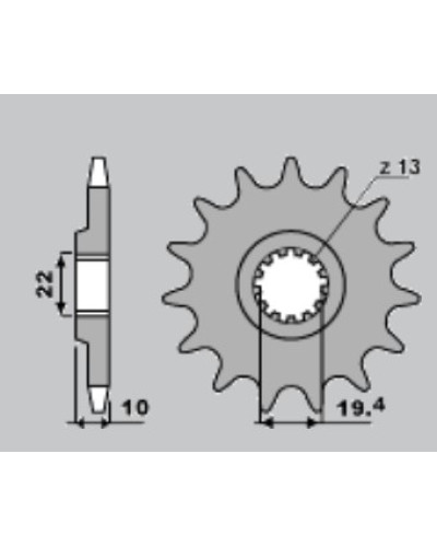 Pbr передня зірка 435 16 suzuki dr 350 '90-'99 (+1) drz 400 '00-'20 (+1) (jtf432.16)* (ланцюг 520)