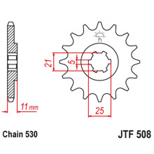 Jt передняя звезда 722 14 cagiva 350 ala rossa '83-84' kawasaki kh400/500 '72-77' (72214jt) (цепь 530)