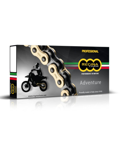 Regina цепь приводная 520zre (116 звено) z-ring эндуро do 650ccm (золотой) (застежка + заклепка pełna+ прессованная заглушка) (135zre/1006)