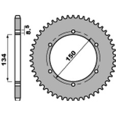 Pbr задняя звезда 463 46 c45 kawasaki kmx 125 '86-'03, kmx 200 '88-'92 (jtr463.46) (цепь 428) (std.-4)