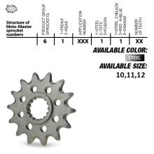 Moto-master передняя звезда 2240 10 (224010) ktm sx 50/sx 50 mini '02- , sx-e5 e-bike '19-, gasgas mc 50 mc-e e-bike 21-, husqvarna t5 5 ee 5 e-bike '19- (цепь415)