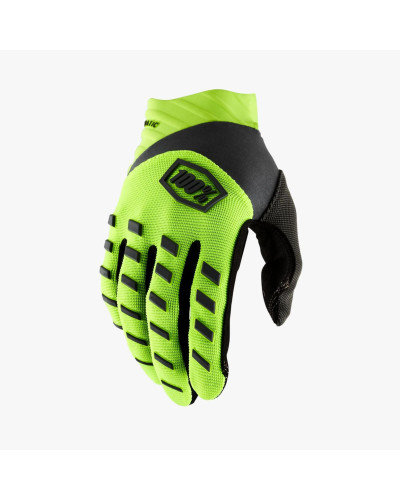 100% рукавиці cross/enduro airmatic fluo yellow/black колір жовтий fluo/чорний розмір s