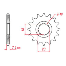 Grosskopf передняя звезда 432 11 suzuki rm 125`92-'11 (-1) (jtf427.11)