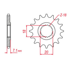 Grosskopf передняя звезда 432 11 suzuki rm 125`92-'11 (-1) (jtf427.11)