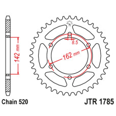 Jt задняя звезда suzuki pe 175 '80-84' (цепь520)
