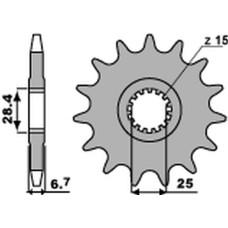 Pbr передняя звезда 2168 15 18nc yamaha yfz 450/yfm 700 raptor '06-'20 (jtf1592.15) (цепь 520) (std.+1)