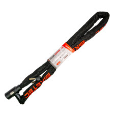 Ланцюг biketec seqr cp 1,5 м, кільце 10 мм, вбудований замок, 3 ключі