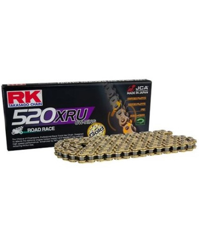 Rk цепь приводная 520xru-122 (uw-ring) заклепка (clf) в наборе золотой (объем: do 1000 ccm) (40 kn)