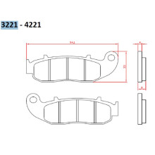 Brenta гальмівні колодки kh664 fantic enduro/super motard 50/125/250 '13-, перед (ft 3221)