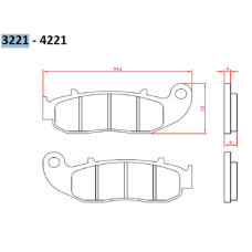 Brenta гальмівні колодки kh664 fantic enduro/super motard 50/125/250 '13-, перед (ft 3221)