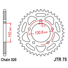 Jt задня зірка 4586 44 bmw s 1000 rr '09-20' (458644jt) (ланцюг520) 