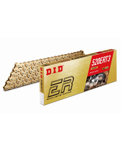 Did цепь приводная 520ert3gg-118 (118-звено) без o-рингов золотой/золотой (открытый + застёжка) - 520ert2