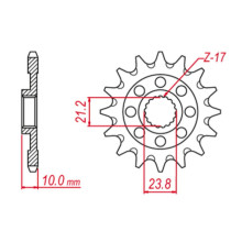 Grosskopf передняя звезда 2160 13 suzuki rmz 450 '13-'20 (jtf1443.13sc)* (цепь 520)
