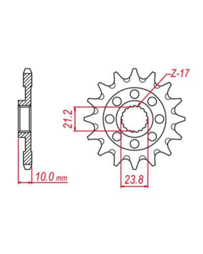 Grosskopf передняя звезда 2160 13 suzuki rmz 450 '13-'20 (jtf1443.13sc)* (цепь 520)
