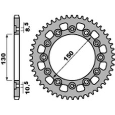 Pbr задняя звезда 4309 42 c45 honda xl600/xl500/nx650/xr600/fx650 (jtr245/3.42) (цепь 520)