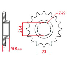 Grosskopf передняя звезда 441 15 yamaha xt 600 '89-'98, xtz 660 '91-'98 (jtf577.15rb) (цепь 520)