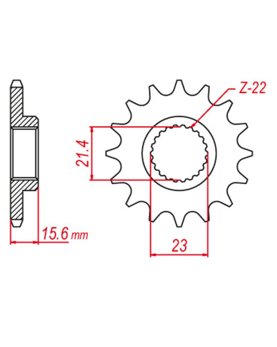 Grosskopf передняя звезда 441 15 yamaha xt 600 '89-'98, xtz 660 '91-'98 (jtf577.15rb) (цепь 520)