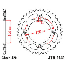 Jt задняя звезда 4453 60 beta 50 rr эндуро / эндуро racing / эндуро sport '18-'19 (445360jt) (цепь 420)