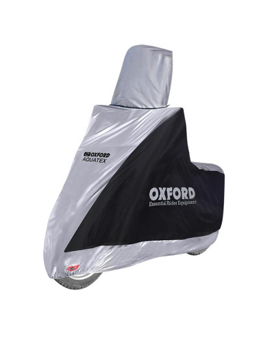 Oxford aquatex scooter highscreen — водонепроникний чохол для скутера з високим вітровим склом. колір: сірий/чорний. розмір: універсальний.