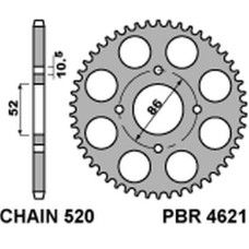 Pbr задняя звезда 4621 30 f kymco mxu/mxr50/150 (02-13) (jtr1071.30) (цепь 520)