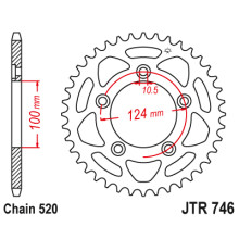 Jt задняя звезда 4444 39 ducati scrambler 1100 '18-'19 (444439jt) (цепь520)