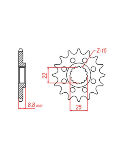 Mtx parts передня зірка 1248 13 ktm sx/exc '91-'22 (jtf1901.13) (ланцюг 520)