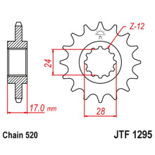 Jt передняя звезда 295m 15 honda cbr 600 f2/f3 '91-98' (295m15jt) (цепь 520)