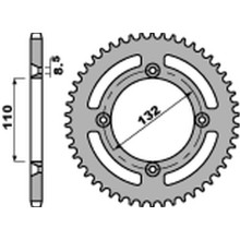 Pbr задняя звезда 4486 46 ktm sx 85 '04-'24, sx 105 '07-'11 (jtr895.46) (цепь 428) (std.-3)