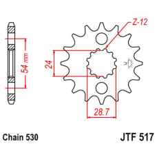 Jt передня зірка 526 15 kawasaki zzr 1200/1400 (52615jt) (ланцюг 530)