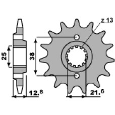 Pbr передняя звезда 511 14 18nc (цепь 520)