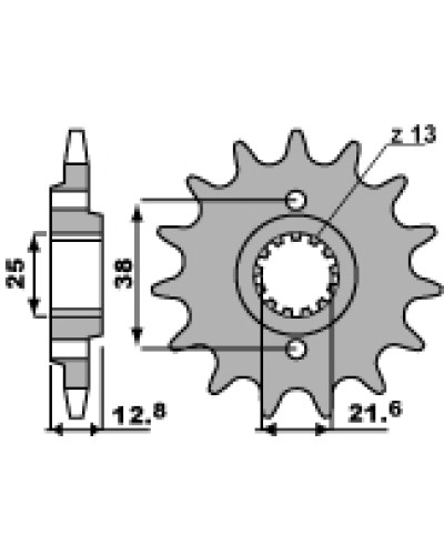 Pbr передняя звезда 511 14 18nc (цепь 520)