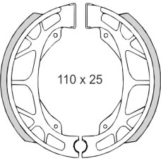 Brenta тормозные колодки daelim/honda/kymco/peugeot/sym (110x25mm) (ft 01200)