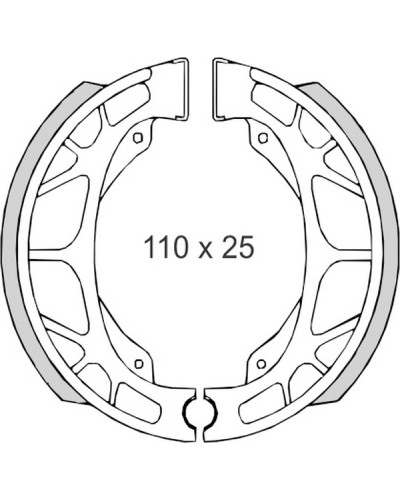 Brenta тормозные колодки daelim/honda/kymco/peugeot/sym (110x25mm) (ft 01200)