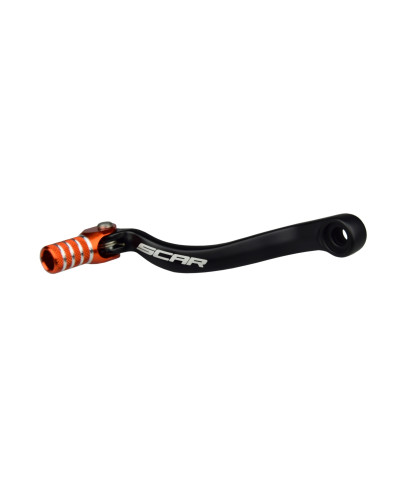 Scar racing рычаг переключения передач для ktm sxf (sx f) 250/450 11–25, sx 125/250 17–23, exc 125/150/250/300 tpi 17–23. цвет: черный/оранжевый