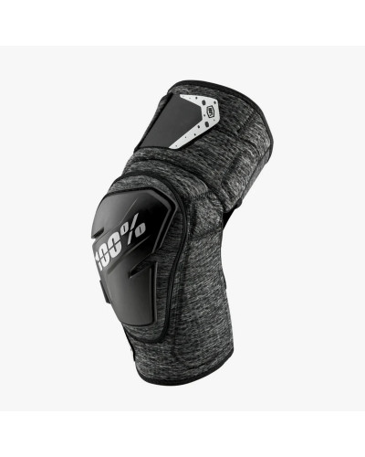 100% mtb наколенники, защита для колен fortis цвет черный/серый размер s/m