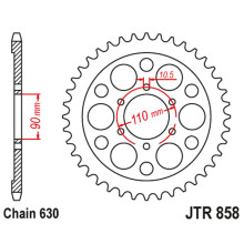 Jt задня зірка 858 35 yamaha xv 920r / xv 1000 '81-82, tr1 '81-85 (85835jt) (ланцюг 630) 