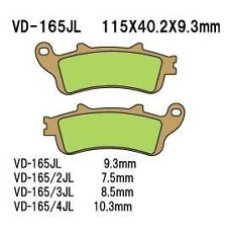 Vesrah тормозные колодки kh261/kh281 (золотые) (made in japan)