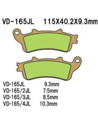 Vesrah тормозные колодки kh261/kh281 (золотые) (made in japan)