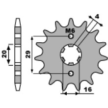 Pbr передня зірка 425 15 18nc suzki ts 125 r/x (90-96) (ланцюг 428)