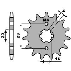 Pbr передня зірка 425 15 18nc suzki ts 125 r/x (90-96) (ланцюг 428)