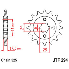 Jt передня зірка 284 14 honda xbr 500 '87-'91 (28414jt) (ланцюг 525) (-1)