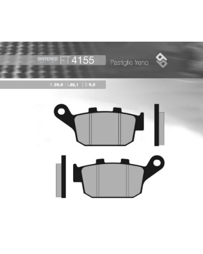 Brenta гальмівні колодки kh496  (золоті) honda cb 500r/x '13-'16, cb 650f '14-'16, cbr 650/ctx 700 зад (ft 4155)