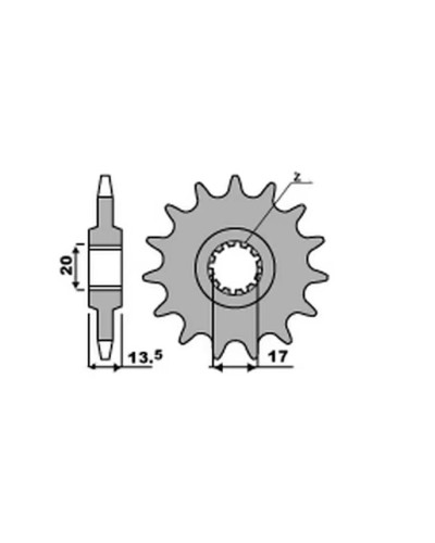 Cht передня зірка 153 11 fantic 200/212/249 (ланцюг 520)