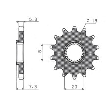 Sunstar передняя звезда 432 12 suzuki rm 125 '92-'07, rmz 250 '10-'12 (jtf427.12) (цепь 520) (43212jt)