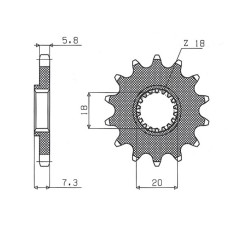 Sunstar передняя звезда 432 12 suzuki rm 125 '92-'07, rmz 250 '10-'12 (jtf427.12) (цепь 520) (43212jt)