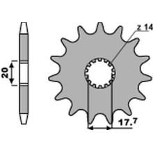 Pbr передняя звезда 440 14 18nc yamaha yz 125 '87-'04 (jtf564.14) (цепь 520) (std.+1)