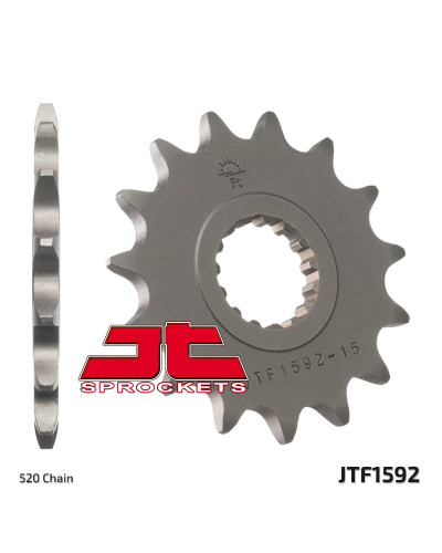 Jt передняя звезда 2168 13 yamaha yfz 450/yfm 700 raptor '06-'19 (216813jt) (цепь 520)