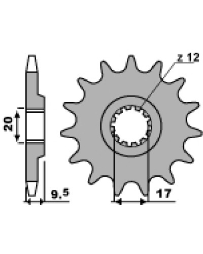 Pbr передня зірка 2084 11 18nc (ланцюг 428)